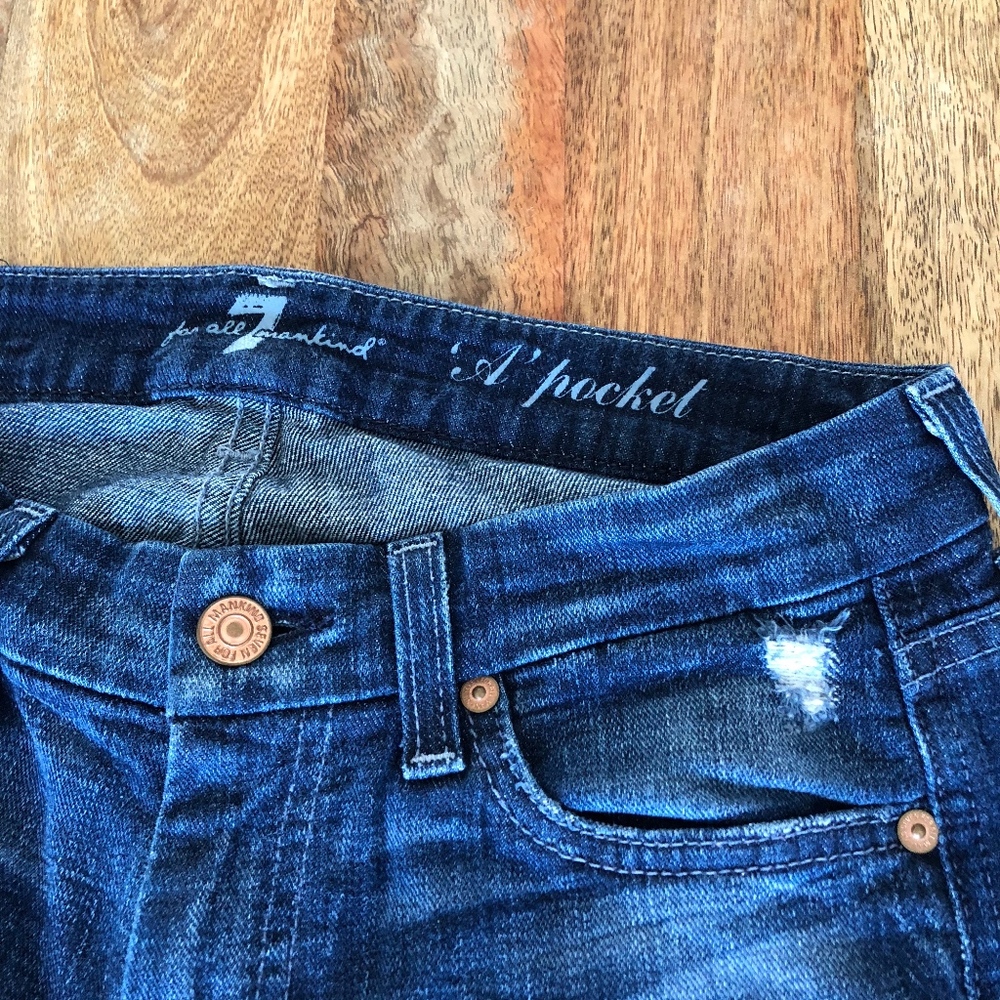 7 For All Mankind "A" Pocket Flare-Leg Jeans - Picture 3 of 5